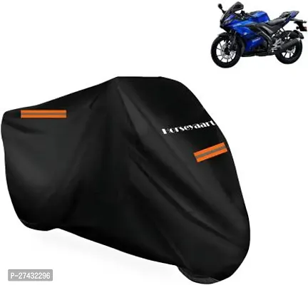 Horseyaart Waterproof Two Wheeler Cover for Yamaha(R15 V3 Black)-thumb0