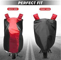 brandroofz Waterproof Two Wheeler Cover for TVS(Raider Black Red)-thumb1