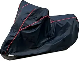 AutoGalaxy Waterproof Two Wheeler Cover for Royal Enfield(Meteor 350 Black Red)-thumb3