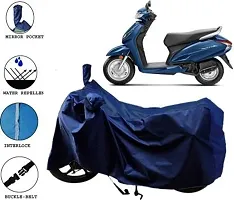 Human Plus Waterproof Two Wheeler Cover for Honda(Activa 6G Blue)-thumb3