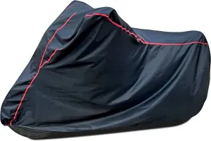 AutoGalaxy Waterproof Two Wheeler Cover for Royal Enfield(Meteor 350 Black Red)-thumb1