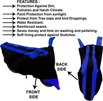 Waterproof Two Wheeler Cover for Universal For Bike (Passion Pro Blue Black)-thumb1