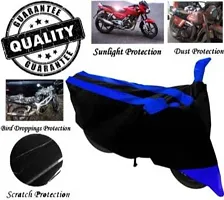 Waterproof Two Wheeler Cover for Universal For Bike (Passion Pro Blue Black)-thumb3