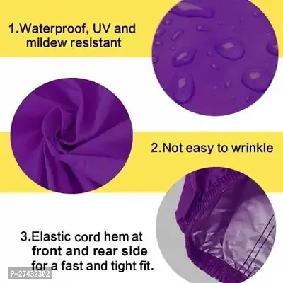 malti Waterproof Two Wheeler Cover for Suzuki(Access 125, Black, Purple)-thumb2