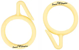 Smart Shophar Plastic Nemani Curtain Ring 1.5 Inches Cream Pack of 48 / Enhanced Durability/Easy to Use/Suitable for Curtains-thumb2