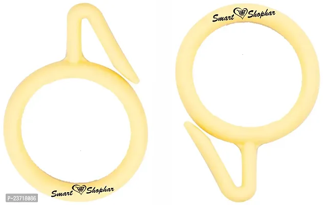 Smart Shophar Plastic Nemani Curtain Ring 1.5 Inches Cream Pack of 48 / Enhanced Durability/Easy to Use/Suitable for Curtains-thumb3