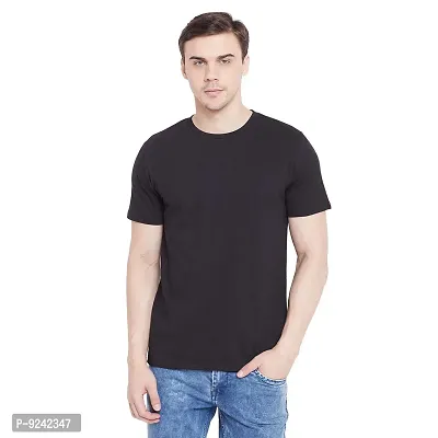 LE BOURGEOIS Men Solid Round Neck Half Sleeve T-Shirt