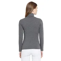 LE BOURGEOIS Women Slim Fit Casual Full Sleeve Highneck/Turtle-Neck Cotton Top-thumb3