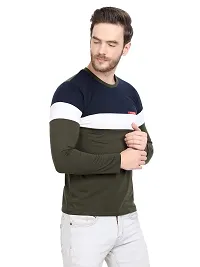 LE BOURGEOIS Men Colorblocked Full Sleeve T-Shirt-thumb2