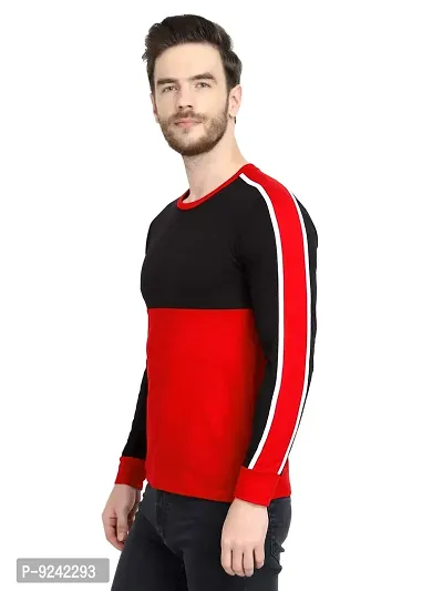 LE BOURGEOIS Men Colorblocked Full Sleeve Casual T-Shirt-thumb3