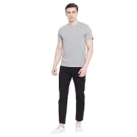 LE BOURGEOIS Men Solid Round Neck Half Sleeve T-Shirt-thumb4