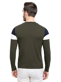 LE BOURGEOIS Men Colorblocked Full Sleeve T-Shirt-thumb3