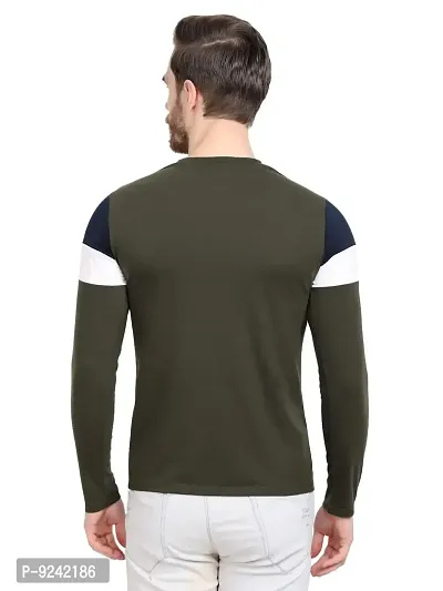 LE BOURGEOIS Men Colorblocked Full Sleeve T-Shirt-thumb4