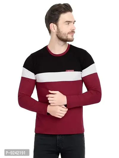 LE BOURGEOIS Men Colorblocked Full Sleeve T-Shirt