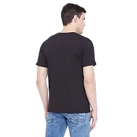 LE BOURGEOIS Men Solid Round Neck Half Sleeve T-Shirt-thumb3