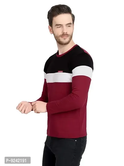 LE BOURGEOIS Men Colorblocked Full Sleeve T-Shirt-thumb2