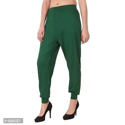 LE BOURGEOIS Le Boureois Women's Green Loose Fit Leggings-thumb3