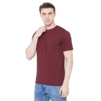 LE BOURGEOIS Men Solid Round Neck Half Sleeve T-Shirt-thumb1