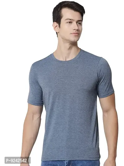 LE BOURGEOIS Men Round Neck Half Sleeve T-Shirt-thumb0