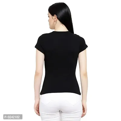 LE BOURGEOIS Women Solid Henley Neck Button Front Short Sleeve Regular Top-thumb4