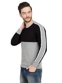 LE BOURGEOIS Men Colorblocked Full Sleeve Casual T-Shirt-thumb1