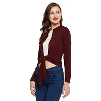 LE BOURGEOIS Women Solid Front Open Short Shrug-thumb2