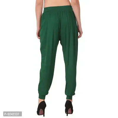 LE BOURGEOIS Le Boureois Women's Green Loose Fit Leggings-thumb4