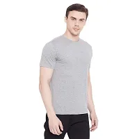 LE BOURGEOIS Men Solid Round Neck Half Sleeve T-Shirt-thumb2