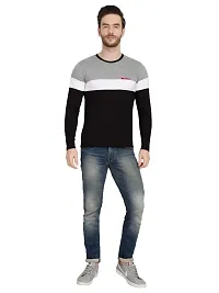 LE BOURGEOIS Men Colorblocked Full Sleeve T-Shirt-thumb4