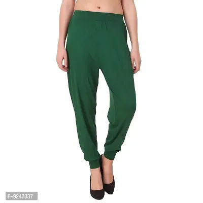 LE BOURGEOIS Le Boureois Women's Green Loose Fit Leggings-thumb0