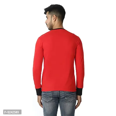 LE BOURGEOIS Men Round Neck Full Sleeve Solid Casual T-Shirt-thumb4