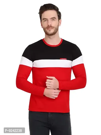 LE BOURGEOIS Men Colorblocked Full Sleeve T-Shirt