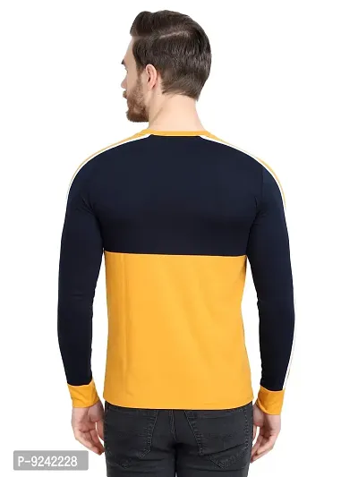 LE BOURGEOIS Men Colorblocked Full Sleeve Casual T-Shirt-thumb4