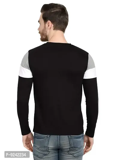 LE BOURGEOIS Men Colorblocked Full Sleeve T-Shirt-thumb4