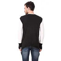 LE BOURGEOIS Round Neck Full Sleeve Asymmetric T-Shirt for Men-thumb3