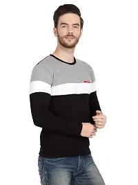 LE BOURGEOIS Men Colorblocked Full Sleeve T-Shirt-thumb2