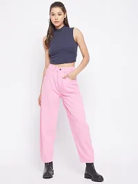 LE BOURGEOIS Women Solid Slim Fit Casual Crop Top-thumb2