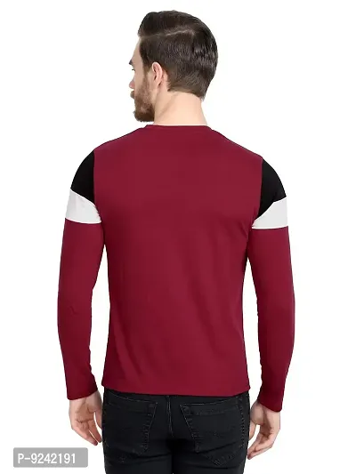 LE BOURGEOIS Men Colorblocked Full Sleeve T-Shirt-thumb4