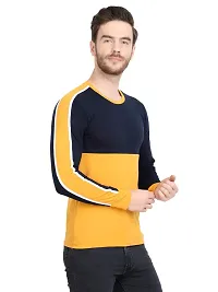 LE BOURGEOIS Men Colorblocked Full Sleeve Casual T-Shirt-thumb1