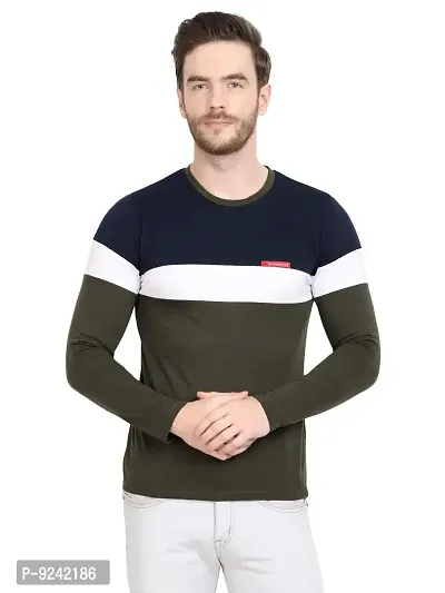 LE BOURGEOIS Men Colorblocked Full Sleeve T-Shirt
