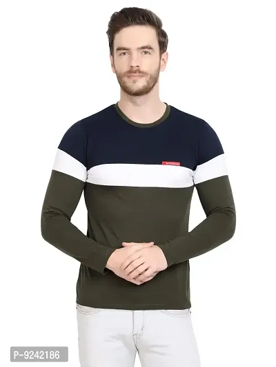 LE BOURGEOIS Men Colorblocked Full Sleeve T-Shirt-thumb0