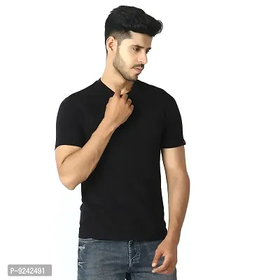 LE BOURGEOIS Men Round Neck Half Sleeve Casual T-Shirt-thumb3