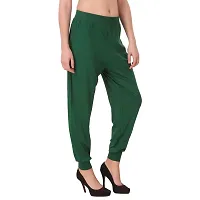 LE BOURGEOIS Le Boureois Women's Green Loose Fit Leggings-thumb1