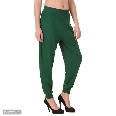 LE BOURGEOIS Le Boureois Women's Green Loose Fit Leggings-thumb2