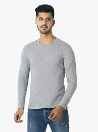 LE BOURGEOIS Men Round Neck Full Sleeve Casual Cotton T-Shirt-thumb1