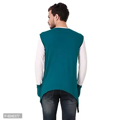 LE BOURGEOIS Round Neck Full Sleeve Asymmetric T-Shirt for Men-thumb4