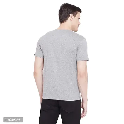 LE BOURGEOIS Men Solid Round Neck Half Sleeve T-Shirt-thumb4