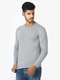 LE BOURGEOIS Men Round Neck Full Sleeve Casual Cotton T-Shirt-thumb2