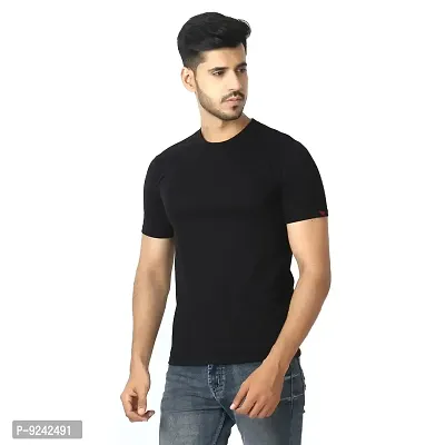 LE BOURGEOIS Men Round Neck Half Sleeve Casual T-Shirt-thumb2