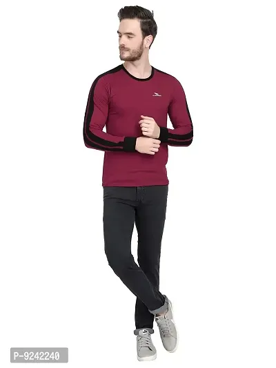 LE BOURGEOIS Men Solid Full Sleeve Casual T-Shirt-thumb5